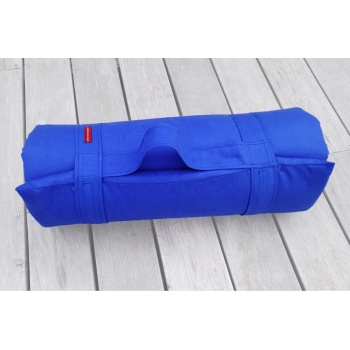 tapis yoga housse coton bleue